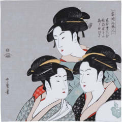 Furoshiki S Ukiyo-e Three Beauties Of The Present Day Gray