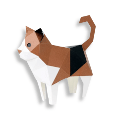 Gato cálico 3D tiny armable