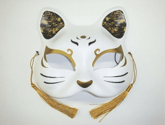 Máscara tradicional japonesa: NEKOMEN
