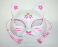 Máscara tradicional japonesa: NEKOMEN SAKURA