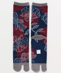 Media Tabi japonesa (25–28 cm): Iro Shakuyaku Azul y Rojo