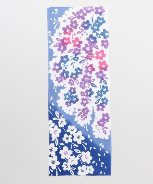 Tenugui japonés: Cerezo llorón (Shidarezakura) – Morado1