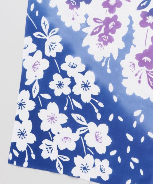 Tenugui japonés: Cerezo llorón (Shidarezakura) – Morado2