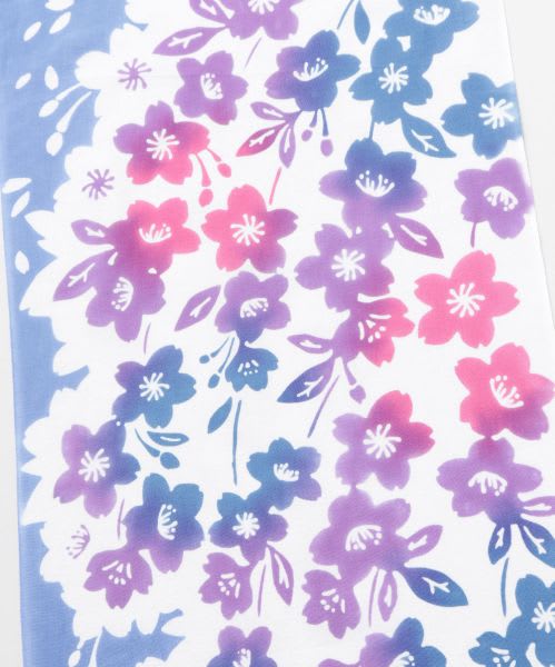 Tenugui japonés: Cerezo llorón (Shidarezakura) – Morado3