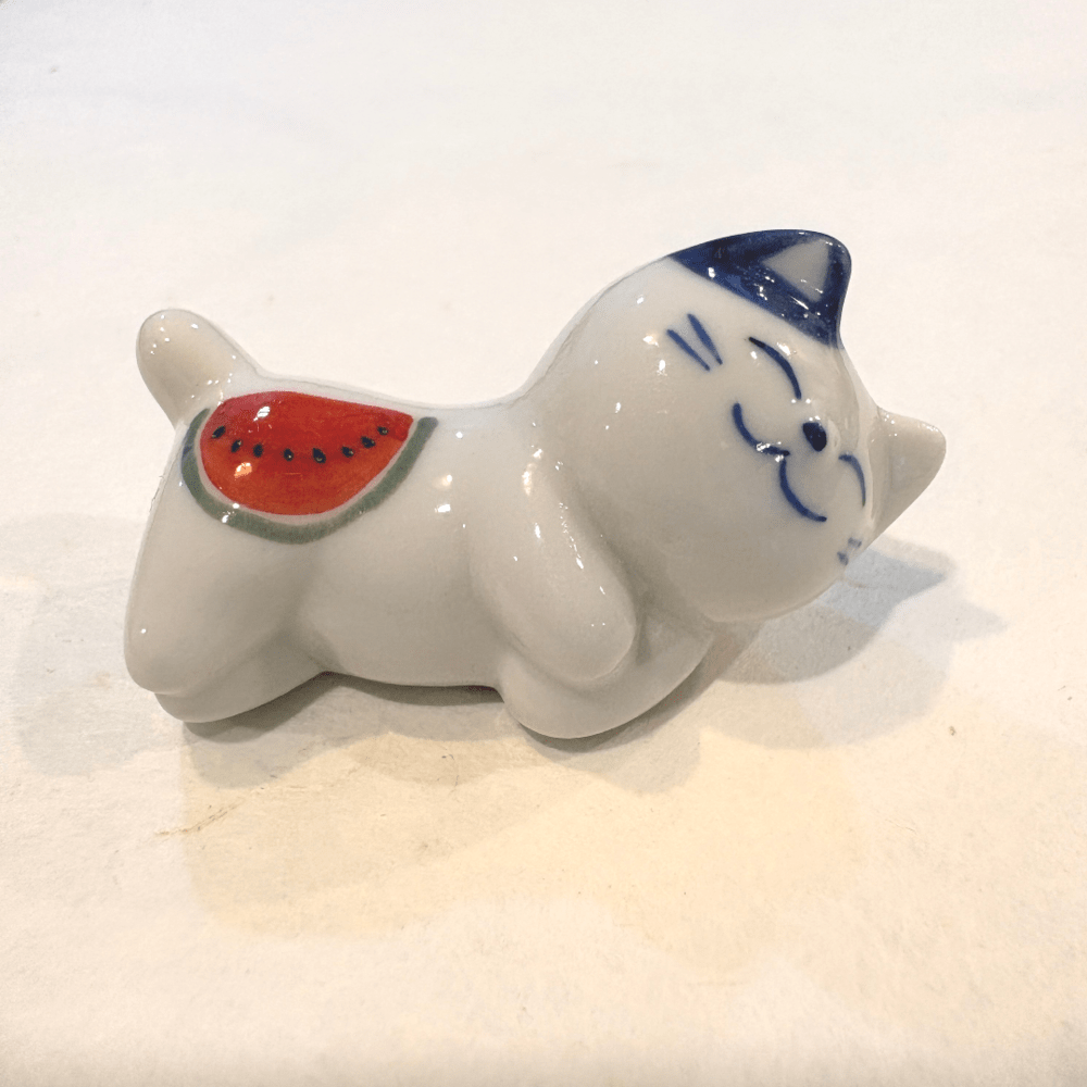 Gatito de cerámica artesanal japonesa de Seto (w)11