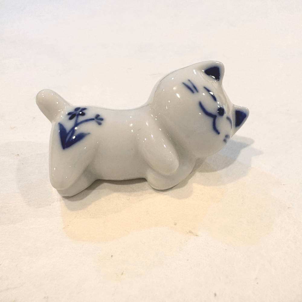 Gatito de cerámica artesanal japonesa de Seto (w)12
