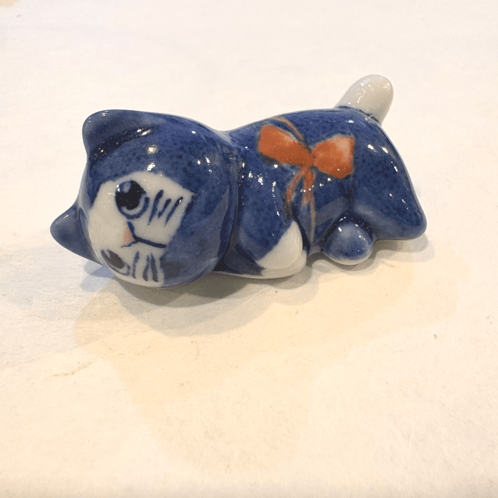 Gatito de cerámica artesanal japonesa de Seto (w)14