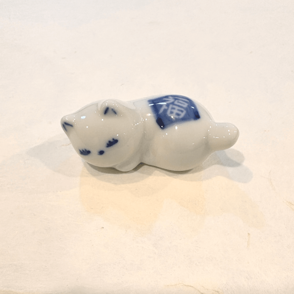 Gatito de cerámica artesanal japonesa de Seto (w)19