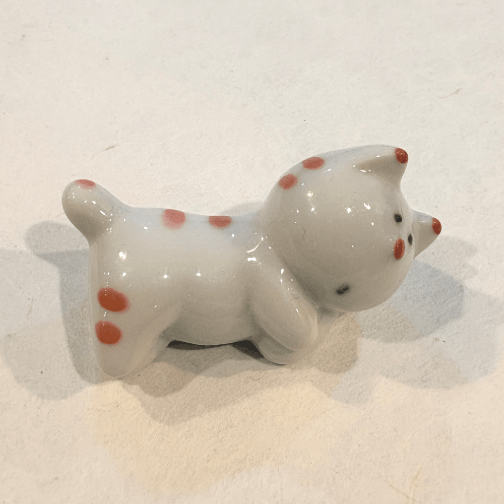 Gatito de cerámica artesanal japonesa de Seto (w)5