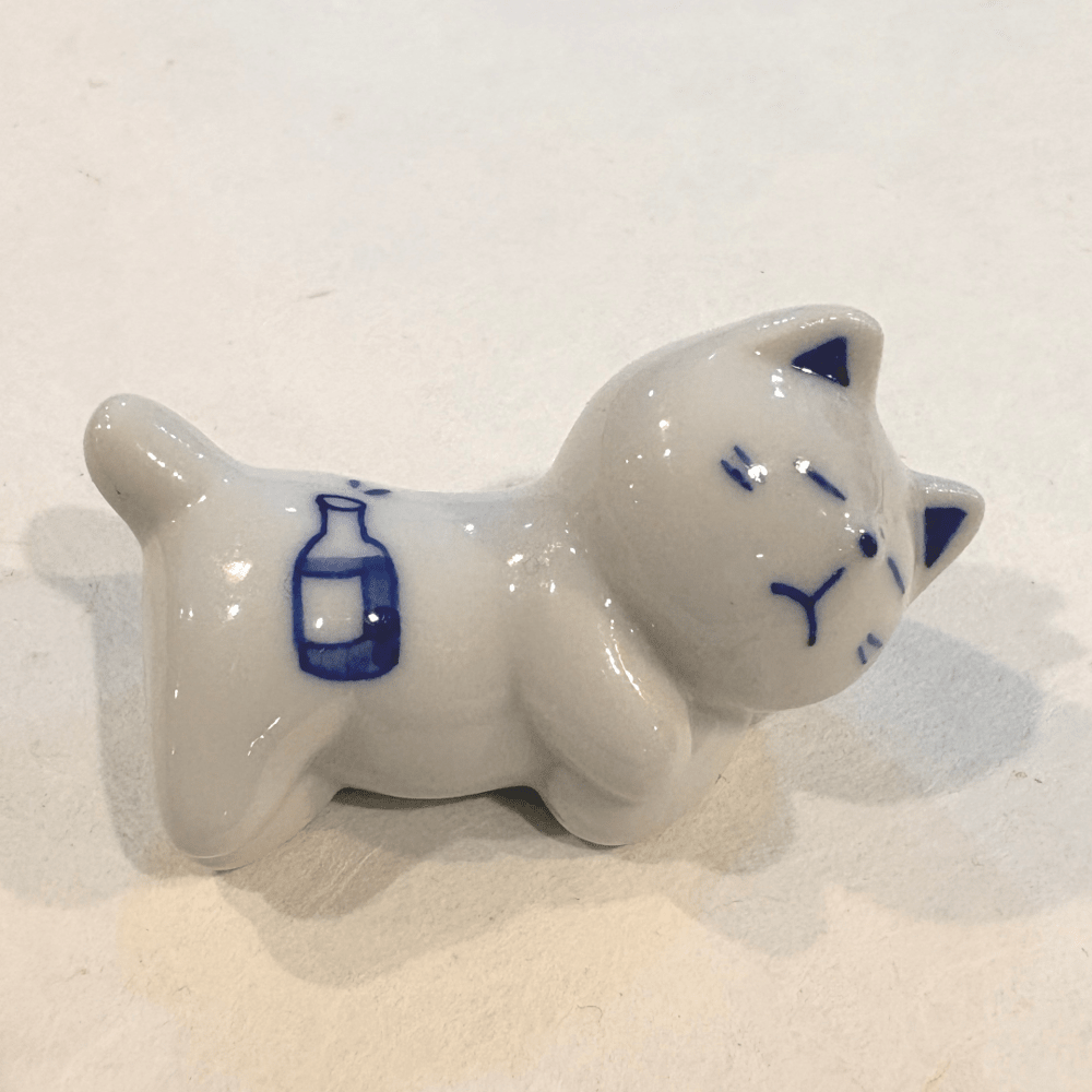 Gatito de cerámica artesanal japonesa de Seto (w)7
