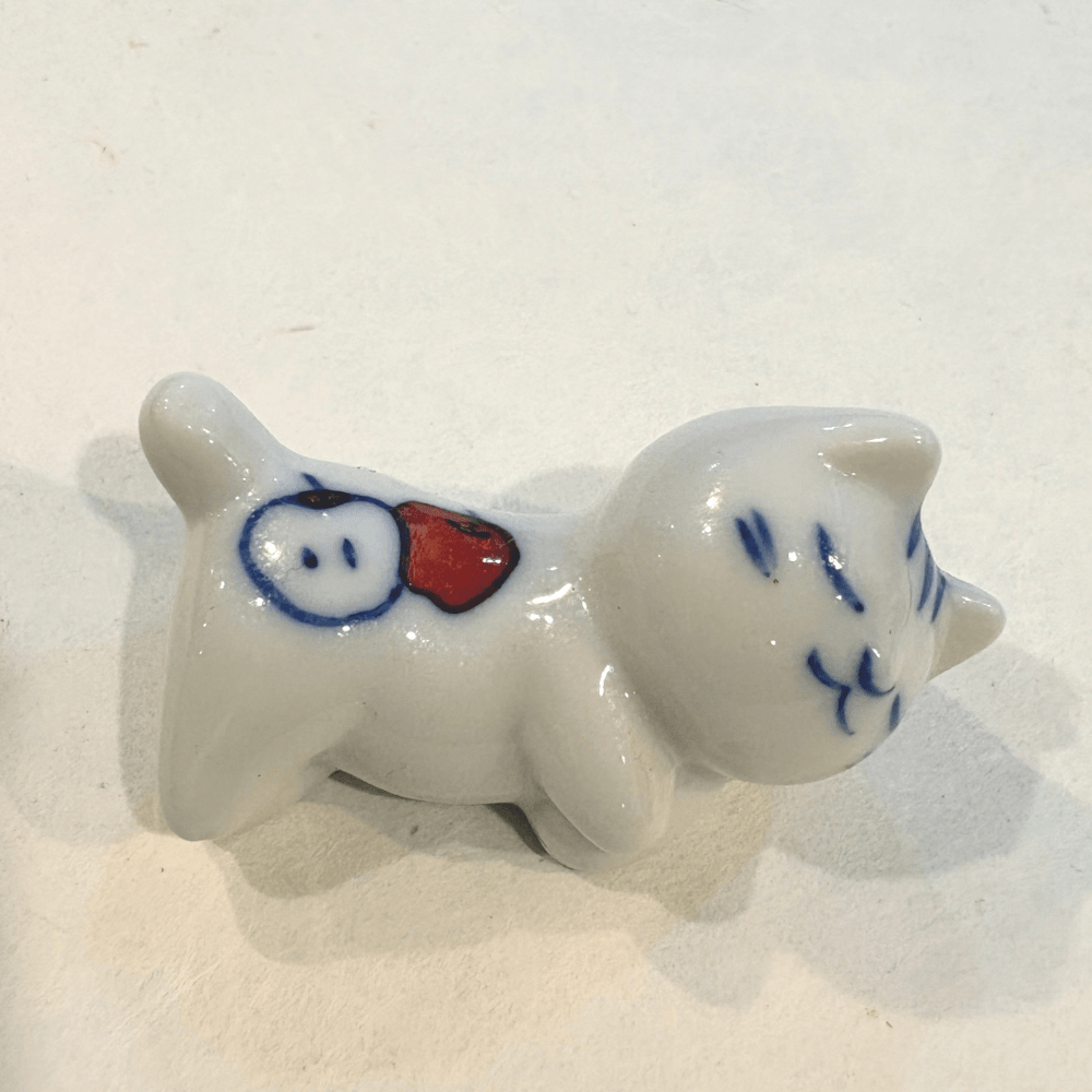 Gatito de cerámica artesanal japonesa de Seto (w)8