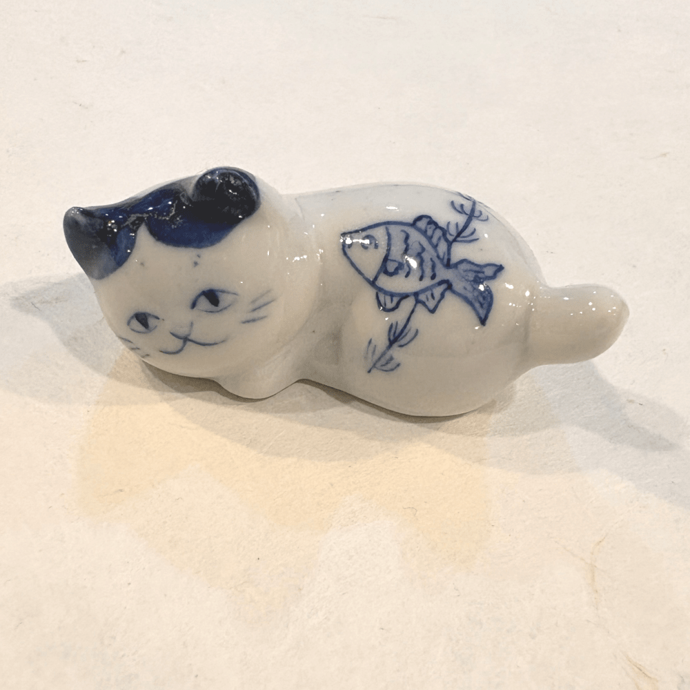 Gatito de cerámica artesanal japonesa de Seto (w)10