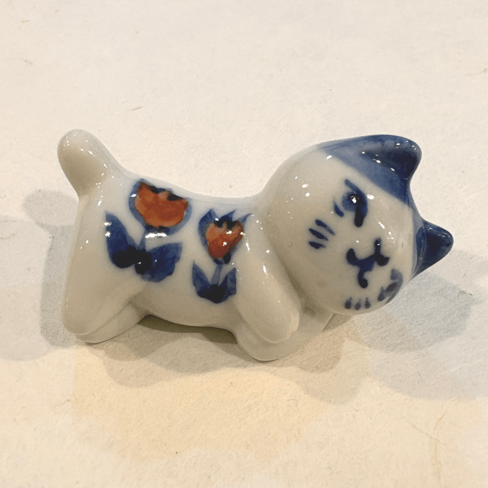 Gatito de cerámica artesanal japonesa de Seto (w)11