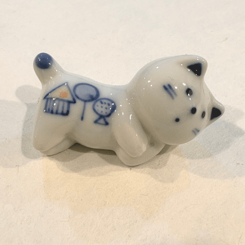 Gatito de cerámica artesanal japonesa de Seto (w)13