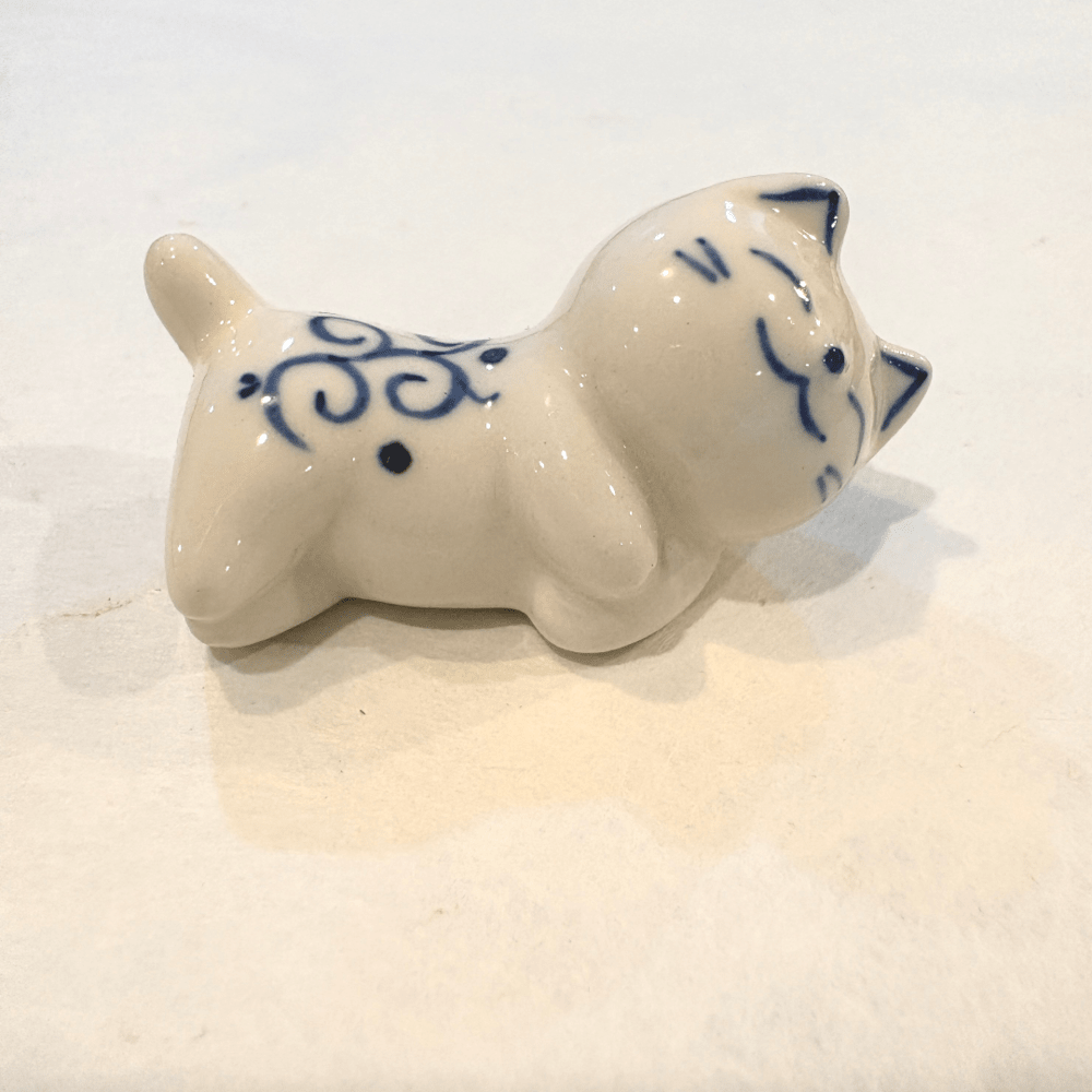 Gatito de cerámica artesanal japonesa de Seto (w)5