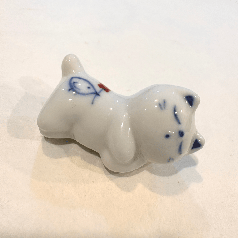 Gatito de cerámica artesanal japonesa de Seto (w)7