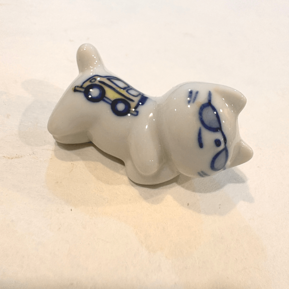 Gatito de cerámica artesanal japonesa de Seto (w)8