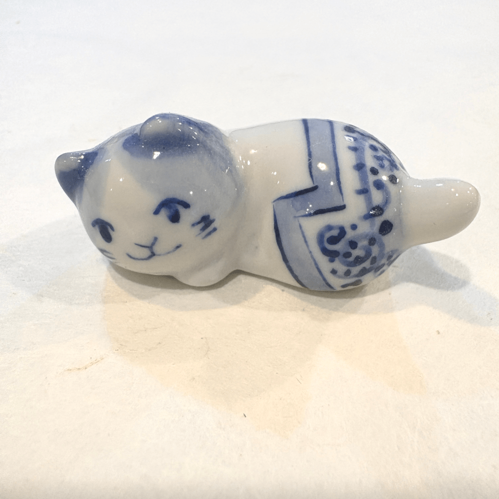 Gatito de cerámica artesanal japonesa de Seto (w)9