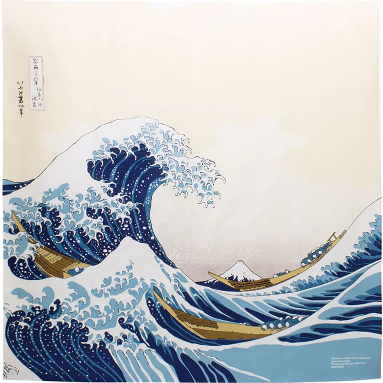 Furoshiki japonés 104 cm Ukiyo-e | The great wave off Kanagawa1