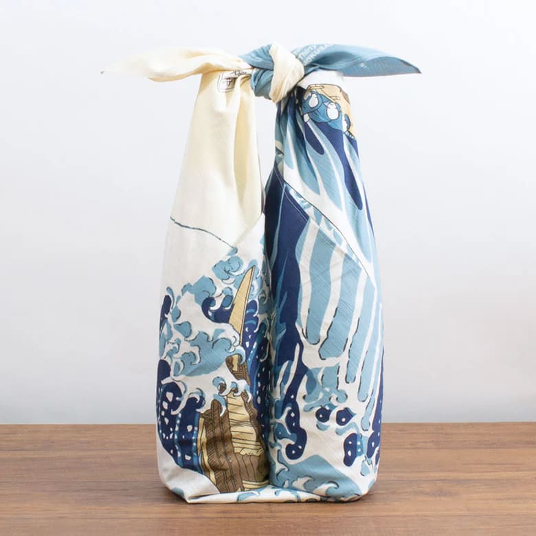 Furoshiki japonés 104 cm Ukiyo-e | The great wave off Kanagawa4