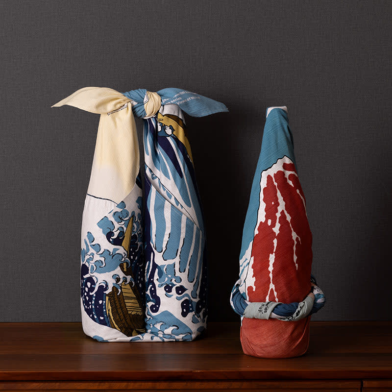 Furoshiki japonés 70 cm Ukiyo-e | La Gran Ola de Kanagawa2