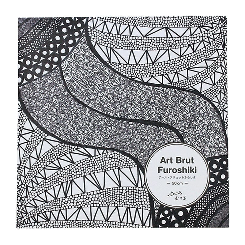 Furoshiki japonés 50 cm Art Brut Viento Gris Carbón2