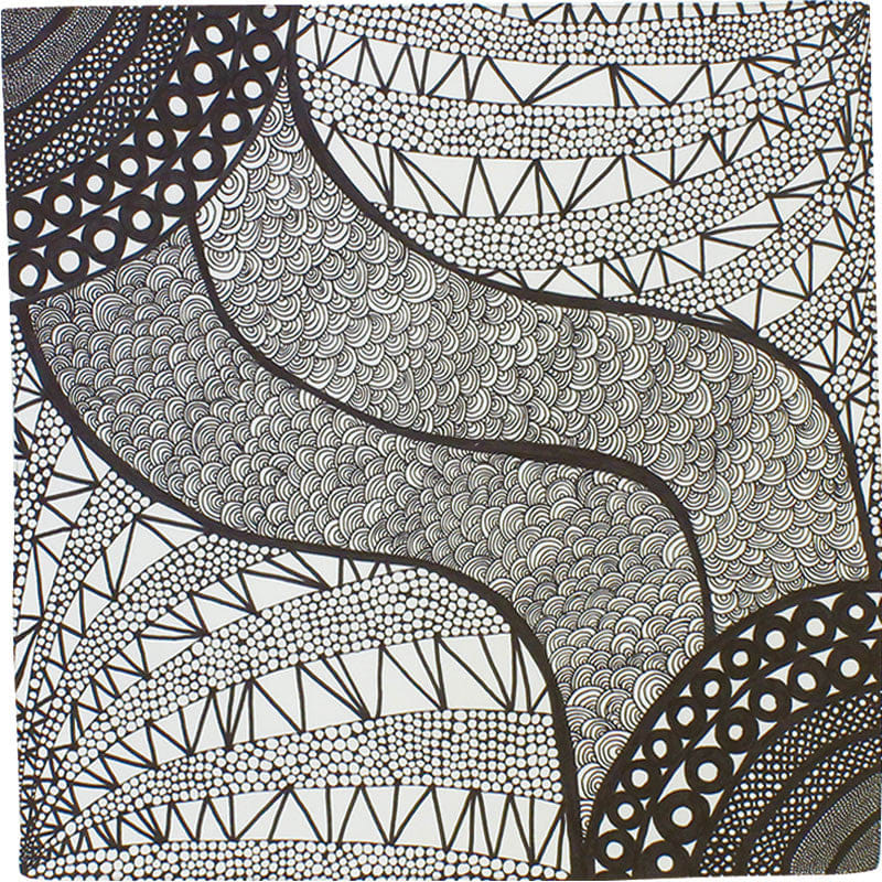 Furoshiki japonés 50 cm Art Brut Viento Gris Carbón4