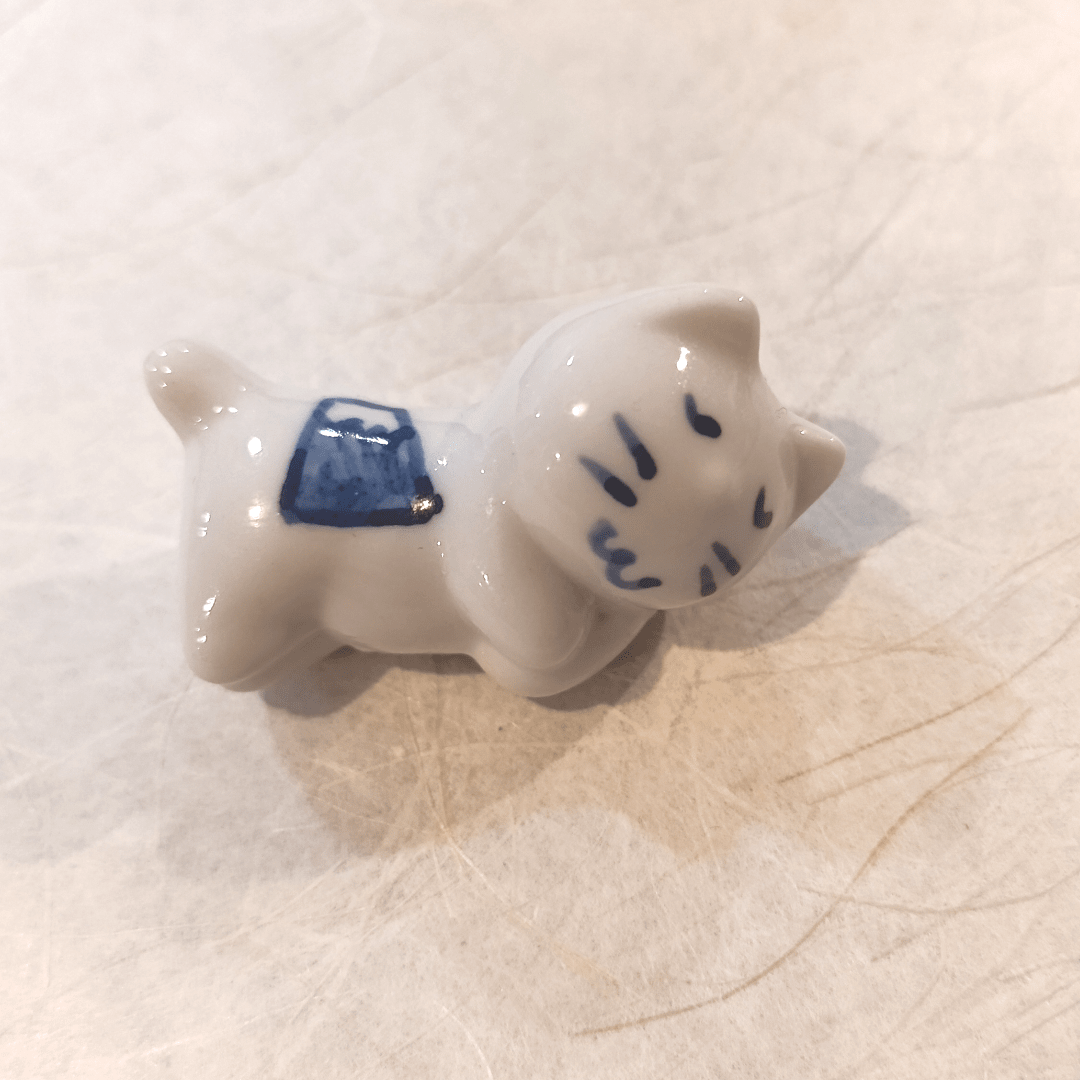 Gatito de cerámica artesanal japonesa de Seto (w)26