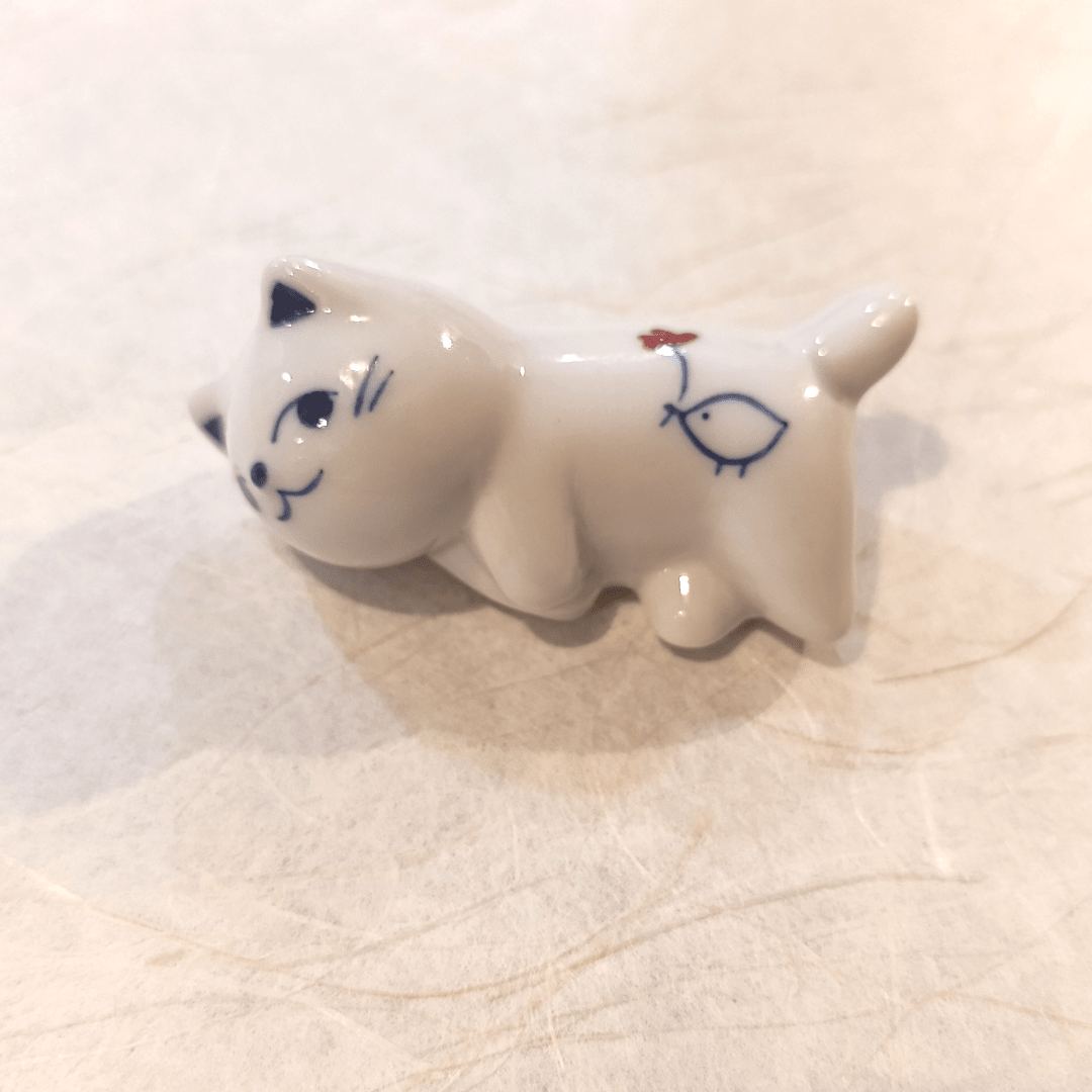 Gatito de cerámica artesanal japonesa de Seto (w)27