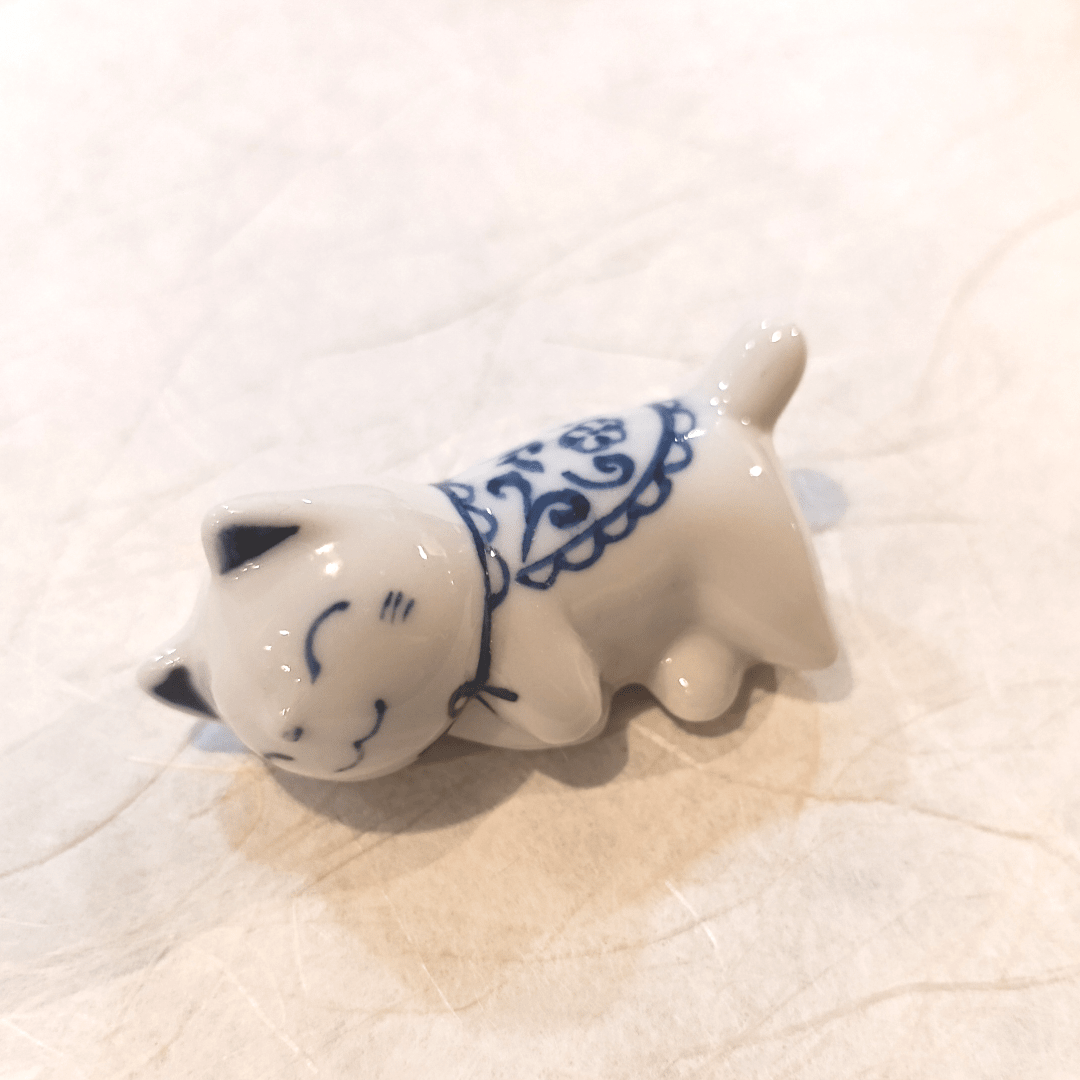 Gatito de cerámica artesanal japonesa de Seto (w)14