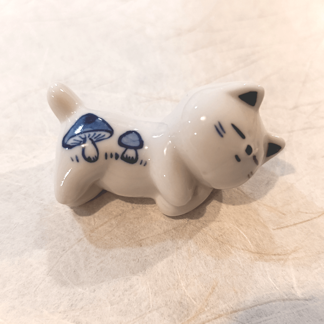 Gatito de cerámica artesanal japonesa de Seto (w)33