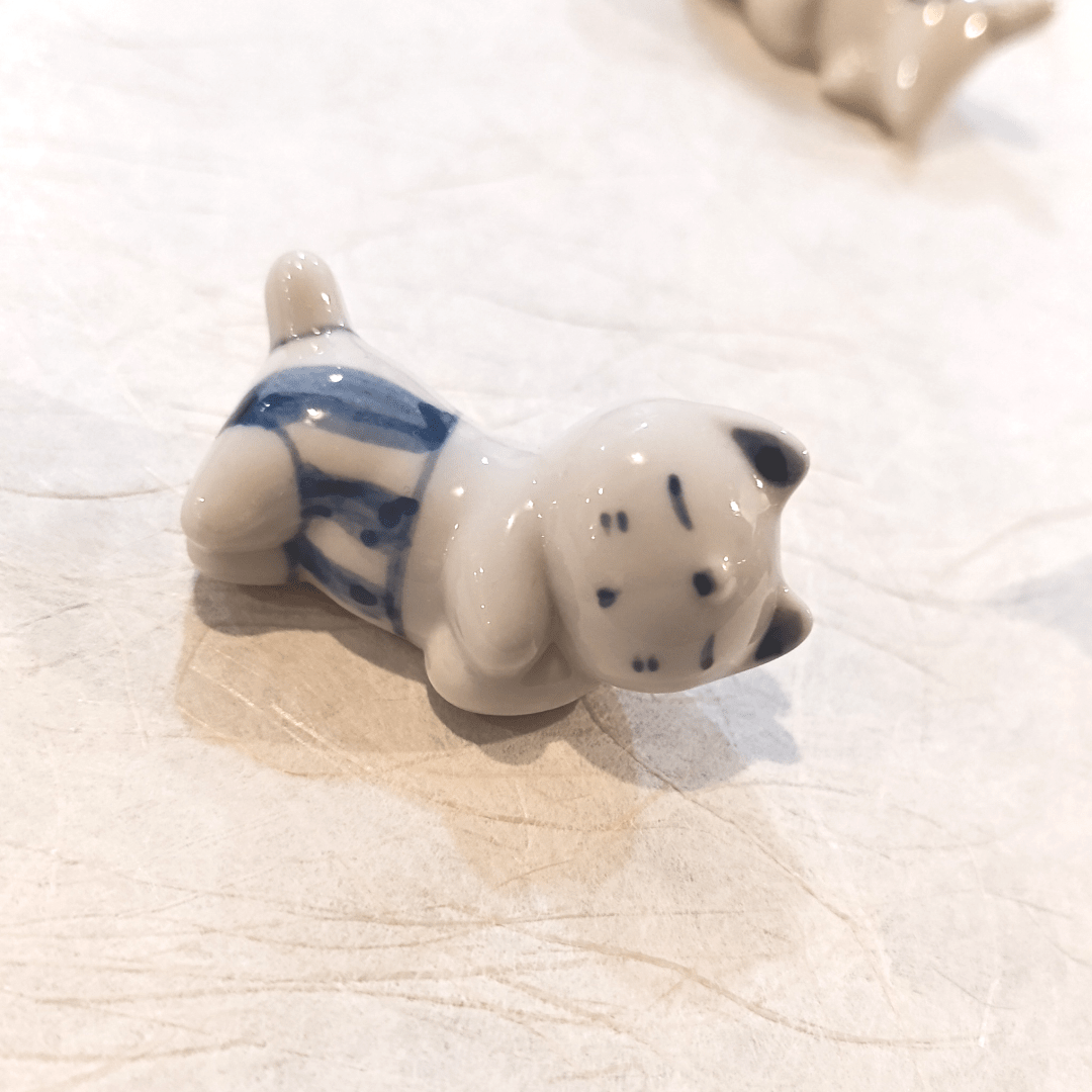 Gatito de cerámica artesanal japonesa de Seto (w)21