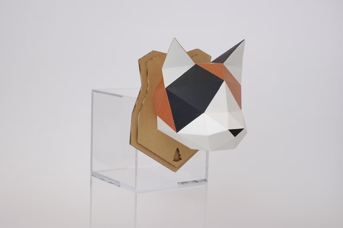 Gato Calico 3D M - Armable WALL KAKUKAKU3