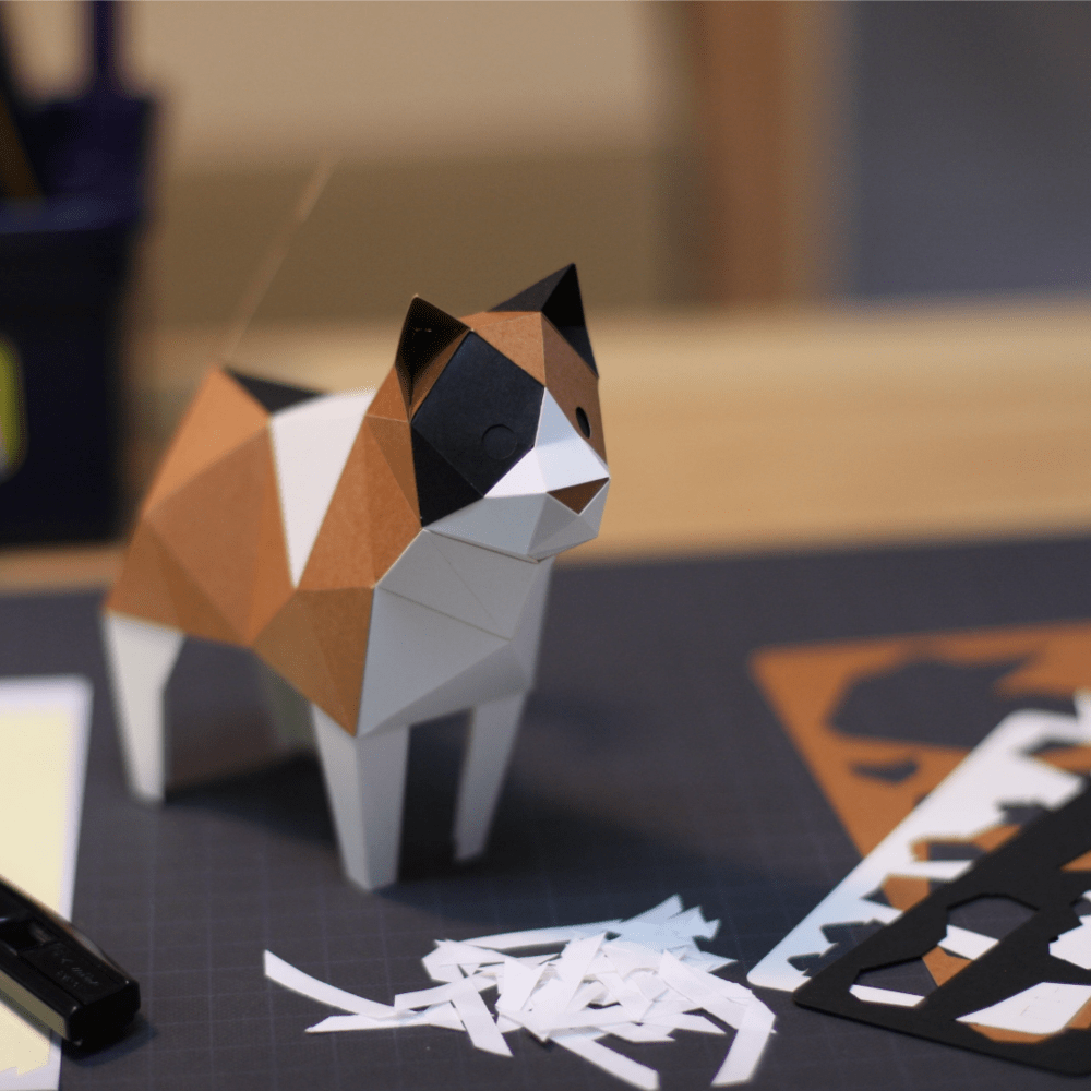 Gato cálico 3D tiny armable3
