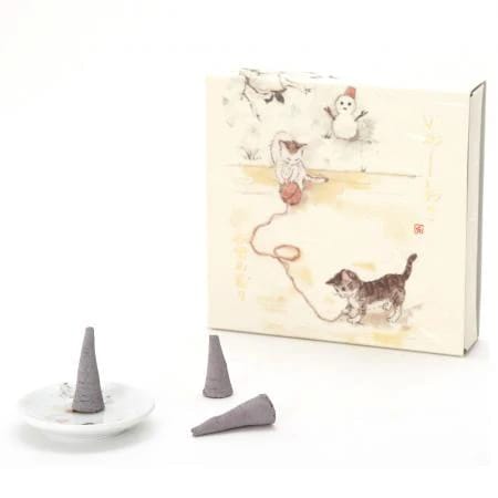 Incienso japonés Cone set Primera Nieve – Iyashi Neko1