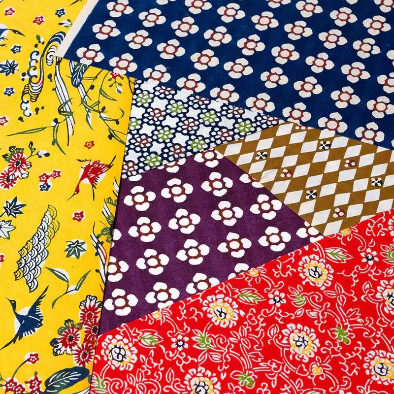 Papeles japoneses Katazome - Washi teñido a mano2