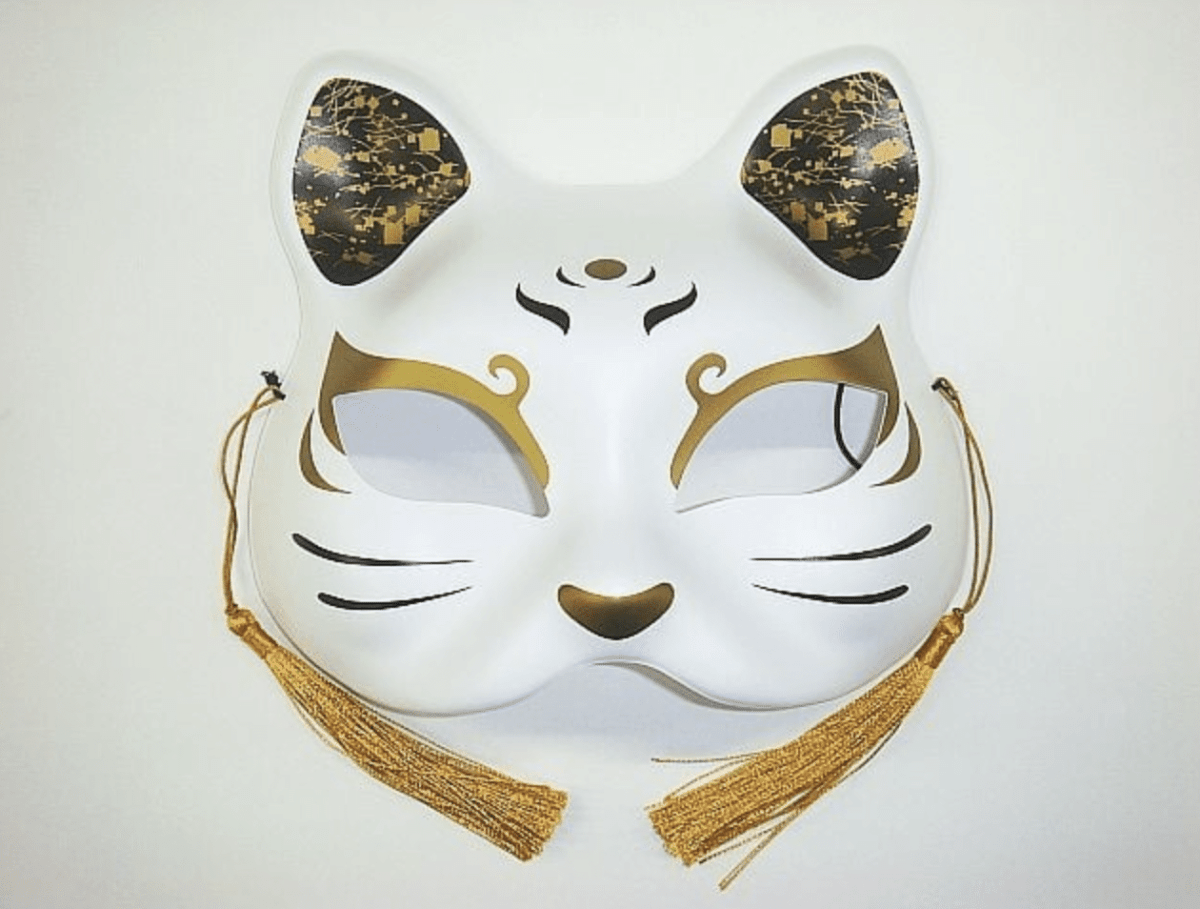 Máscara tradicional japonesa: NEKOMEN1