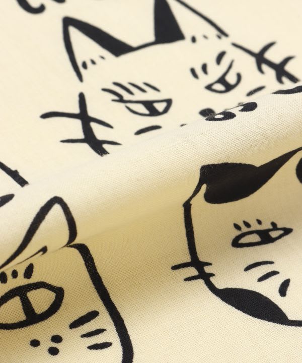 Tenugui japonés: Nombres de gatos – Amarillo3
