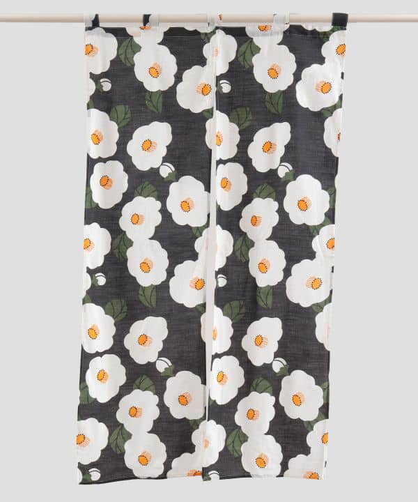 Noren o Cortina Tradicional Tsubaki White (Camelia Blanca)1