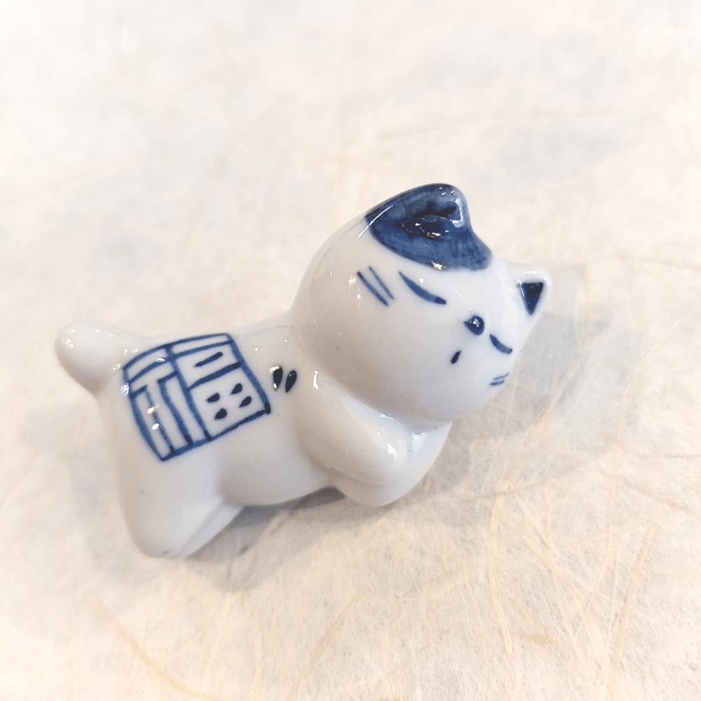 Gatito de cerámica artesanal japonesa de Seto (w)19
