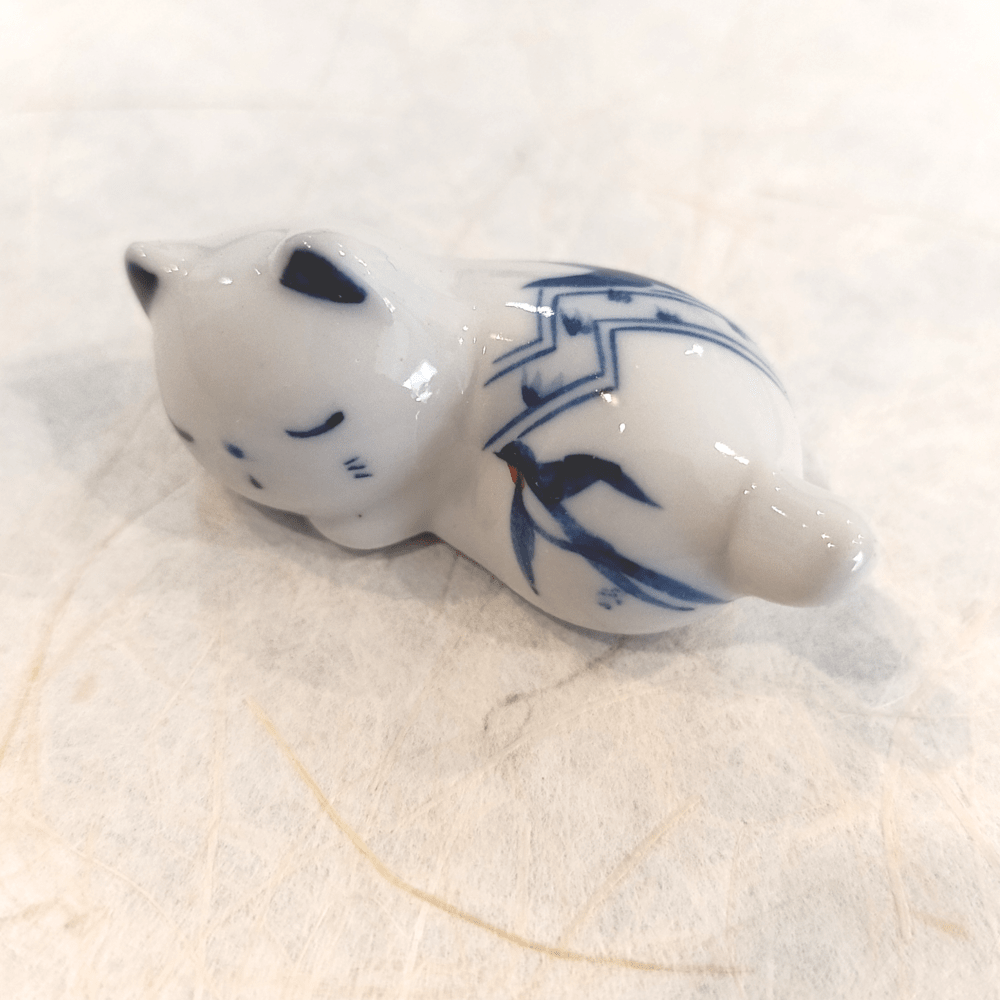 Gatito de cerámica artesanal japonesa de Seto (w)20