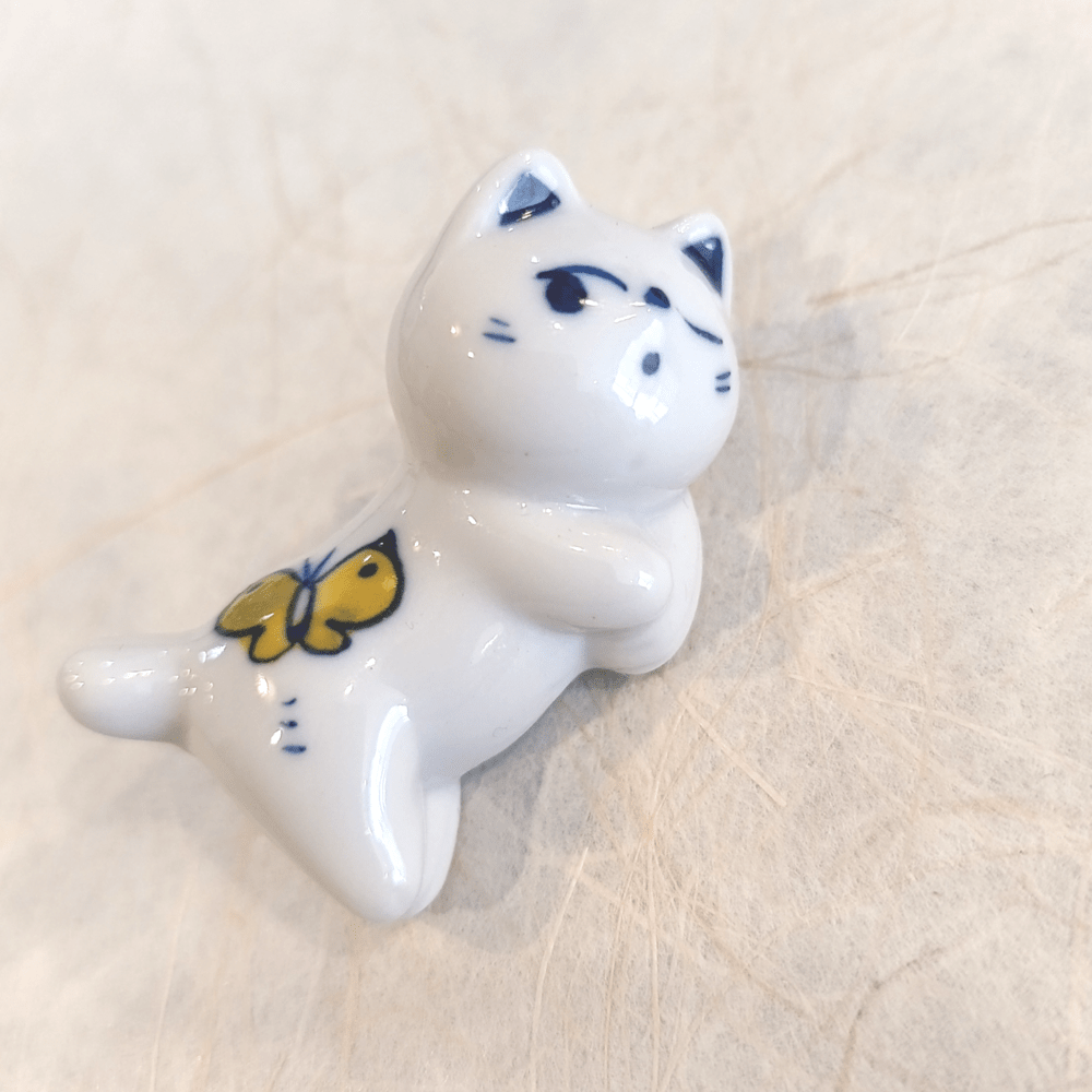 Gatito de cerámica artesanal japonesa de Seto (w)22