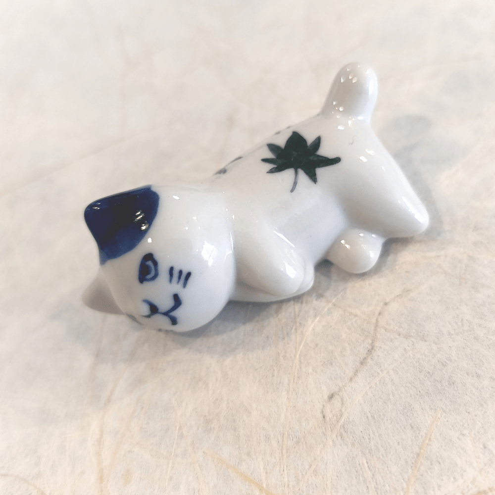 Gatito de cerámica artesanal japonesa de Seto (w)23