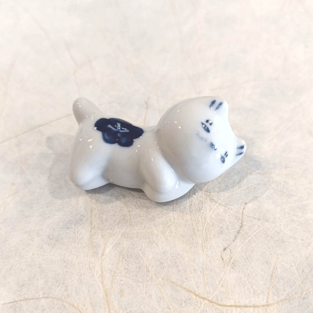 Gatito de cerámica artesanal japonesa de Seto (w)25
