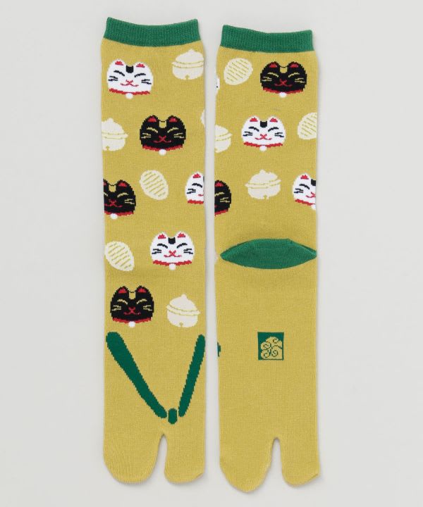 Media Tabi japonesa (25–28 cm): Mingei Hanao Maneki-neko1