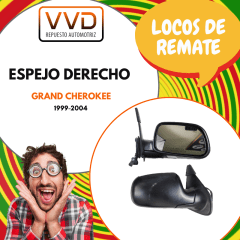 ESPEJO LATERAL DERECHO JEEP GRAND CHEROKEE 1999/2004