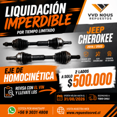 SEMI EJE HOMOCINETICA JEEP CHEROKEE 14/22