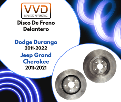 JUEGO DISCOS DE FRENO DELANTERO DODGE DURANGO 2011/2022 JEEP GRAND CHEROKEE 2011/2022 2