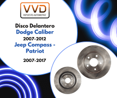 JUEGO DISCOS DE FRENO DELANTERO DODGE CALIBER 2007/2012 JEEP COMPASS - PATRIOT 2007/2017