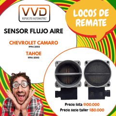 SENSOR FLUJO DE AIRE CHEVROLET CAMARO 1994/2002 TAHOE 1996/2000